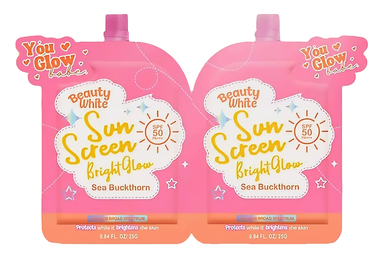 You Glow Babe Beauty White Sunscreen Bright Glow SPF50 PA+++ TWINPACK 25g×2