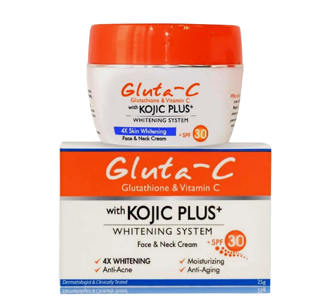 GLUTA-C Kojic Plus Gluta+Vitamin C 4x Whitening FACE & NECK CREAM SPF30 25g