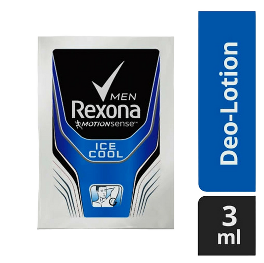 REXONA Men ICE COOL Anti-Stain Deo-Lotion 3ml×12sachets Hanger (TRAVEL SIZE)