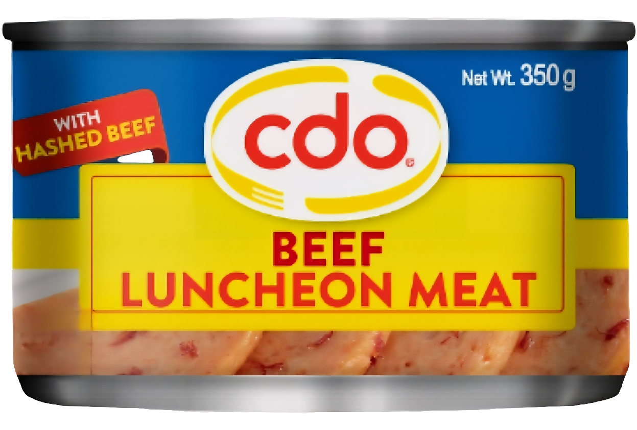 CDO Beef Luncheon Meat with Hashed 350g FLAT TIN