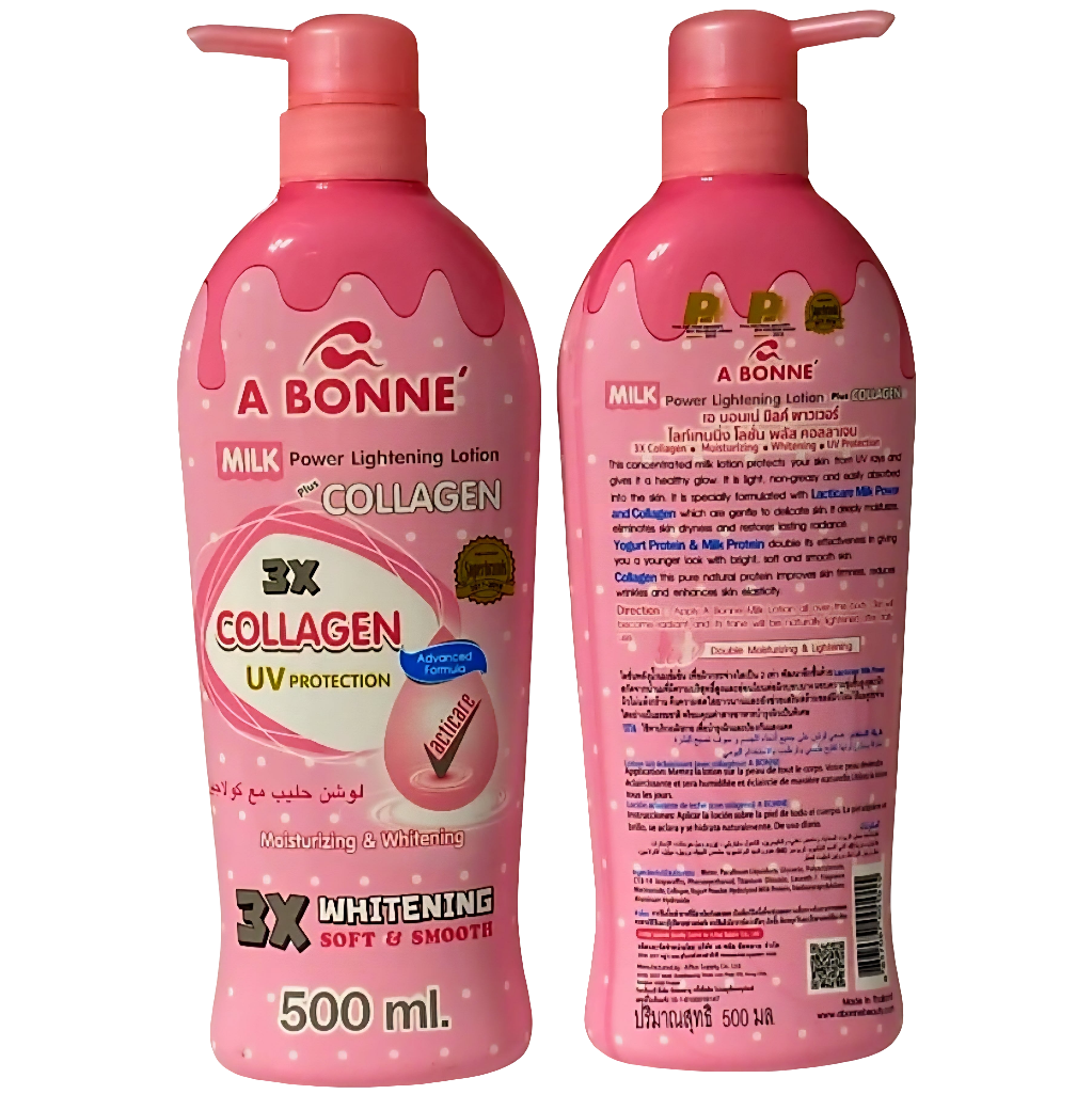 A BONNE' 3X COLLAGEN Milk Whitening Lotion 500ml