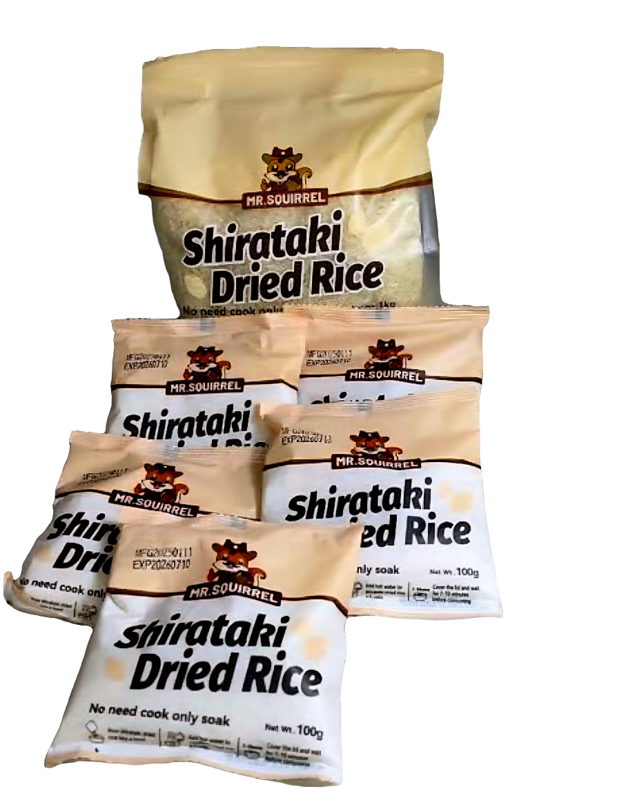 Mr.Squirrel SHIRATAKI DRIED RICE 100g (1-Serve Packet)