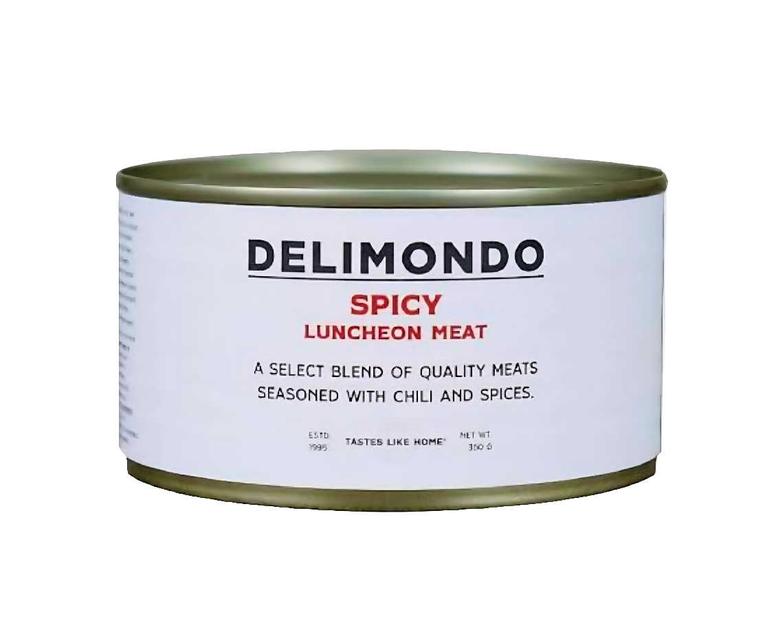 Delimondo SPICY LUNCHEON Meat BIG 350g FLAT TIN