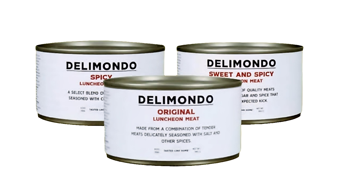 Delimondo SPICY LUNCHEON Meat BIG 350g FLAT TIN