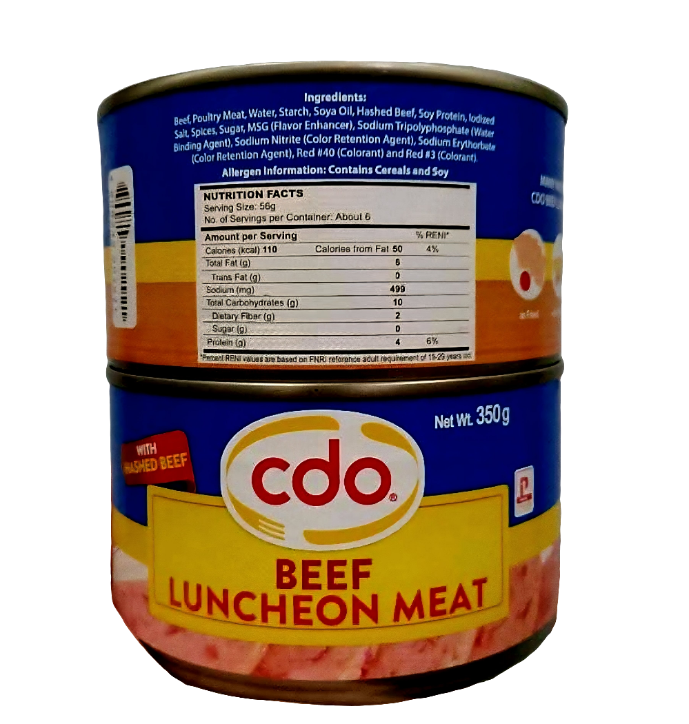 CDO Beef Luncheon Meat 350g FLAT TIN