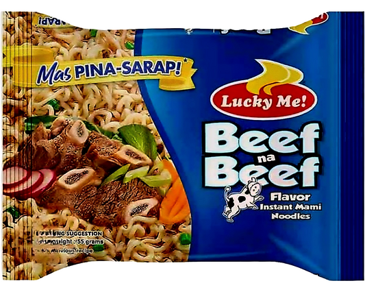 Lucky Me BEEF na BEEF Instant Noodle Soup 55g (1-Piece)