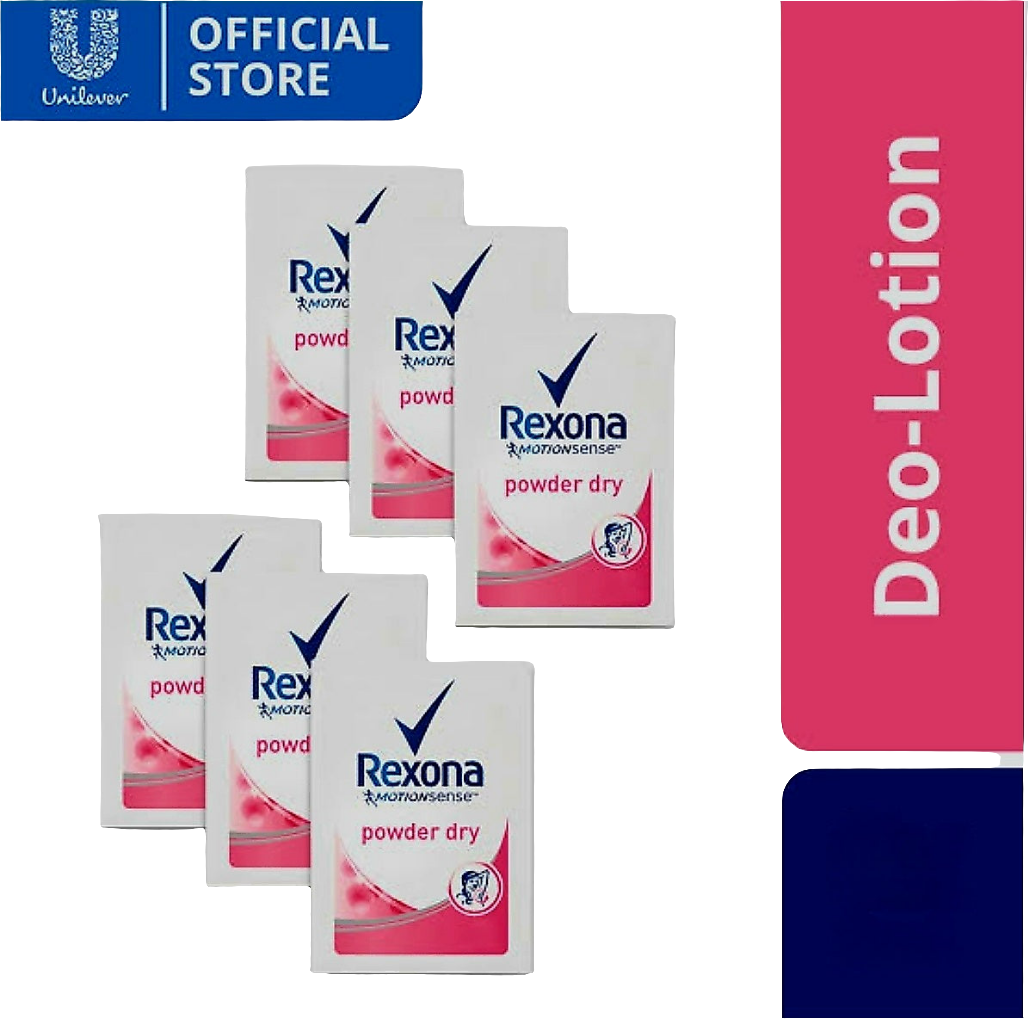 REXONA Women POWDER DRY + BRIGHTENING DEO-LOTION 3ml×12sachets Hanger (TRAVEL SIZE)