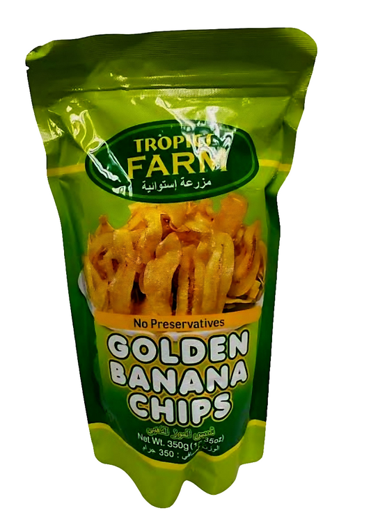 Tropics Farm GOLDEN BANANA CHIPS 350g LARGE BAG