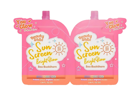 You Glow Babe Beauty White Sunscreen Bright Glow SPF50 PA+++ TWINPACK 25g×2