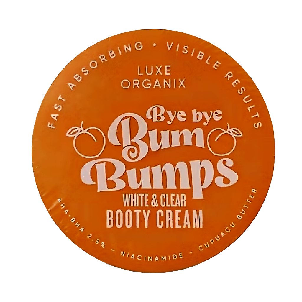 Luxe Organix BYE BYE BUM BUMPS White & Clear BOOTY CREAM 285g (ORANGE)