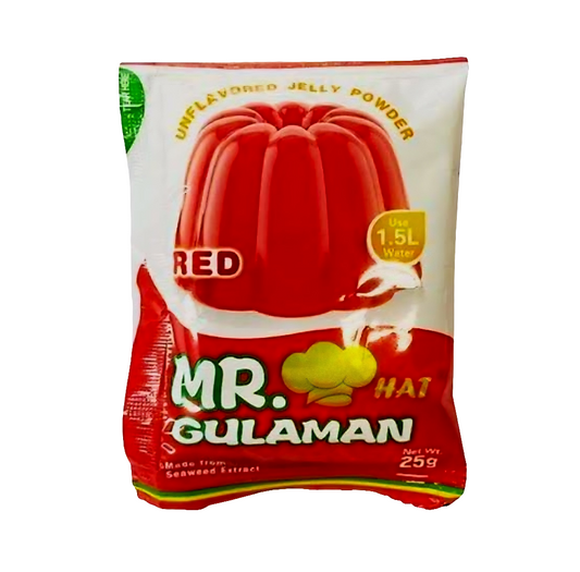 Mr. Hat Gulaman UNFLAVORED RED 25g×10sachets (BOX)