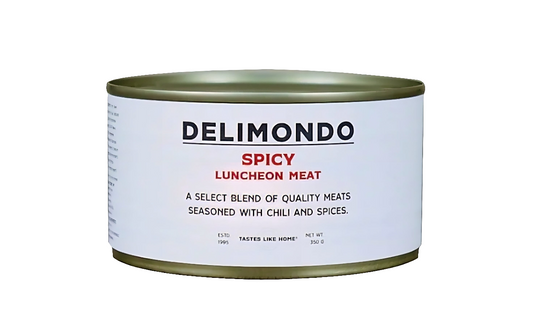 Delimondo SPICY LUNCHEON Meat BIG 350g FLAT TIN