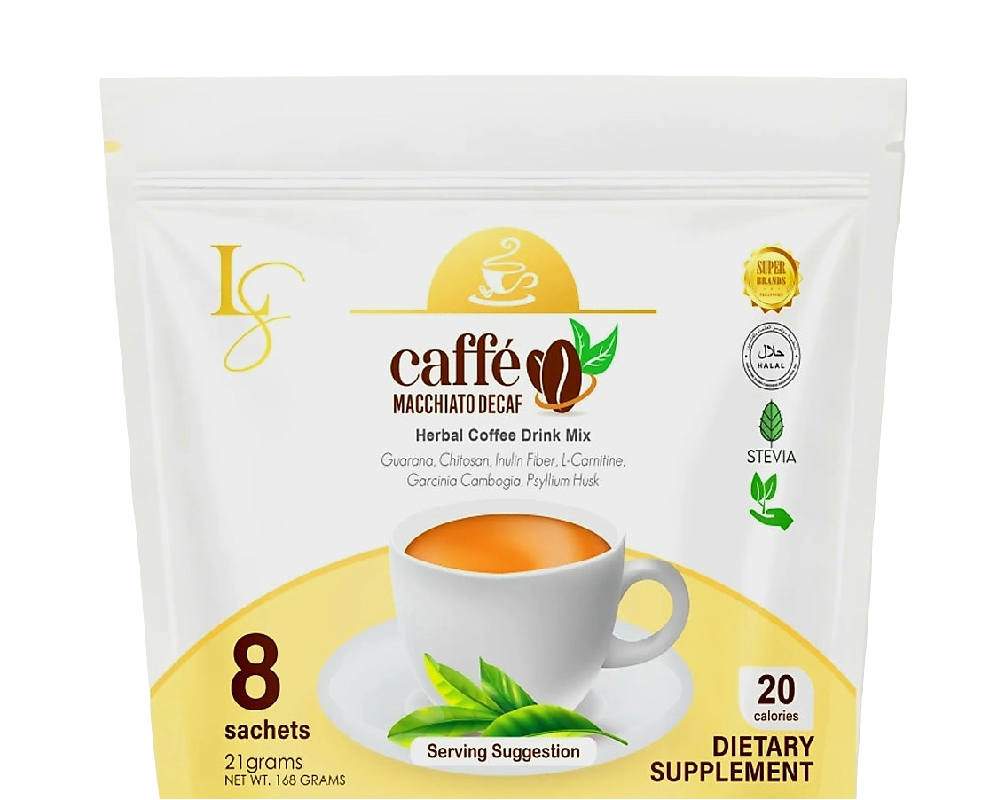 Luxe Slim CAFFE MACCHIATO DECAF Herbal Coffee Drink 21g×8sachets