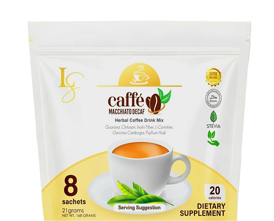 Luxe Slim CAFFE MACCHIATO DECAF Herbal Coffee Drink 21g×8sachets