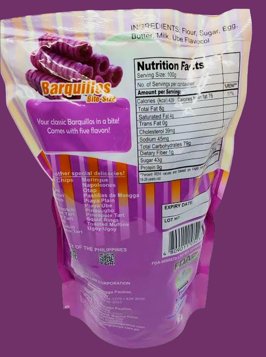‼️CLEARANCE‼️Bongbong's Special UBE BARQUILLOS 100g BBD: DEC.2025