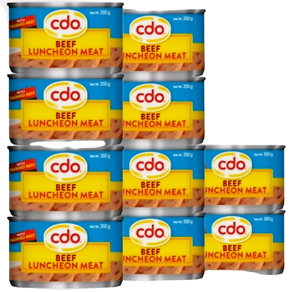 CDO Beef Luncheon Meat with Hashed 350g FLAT TIN