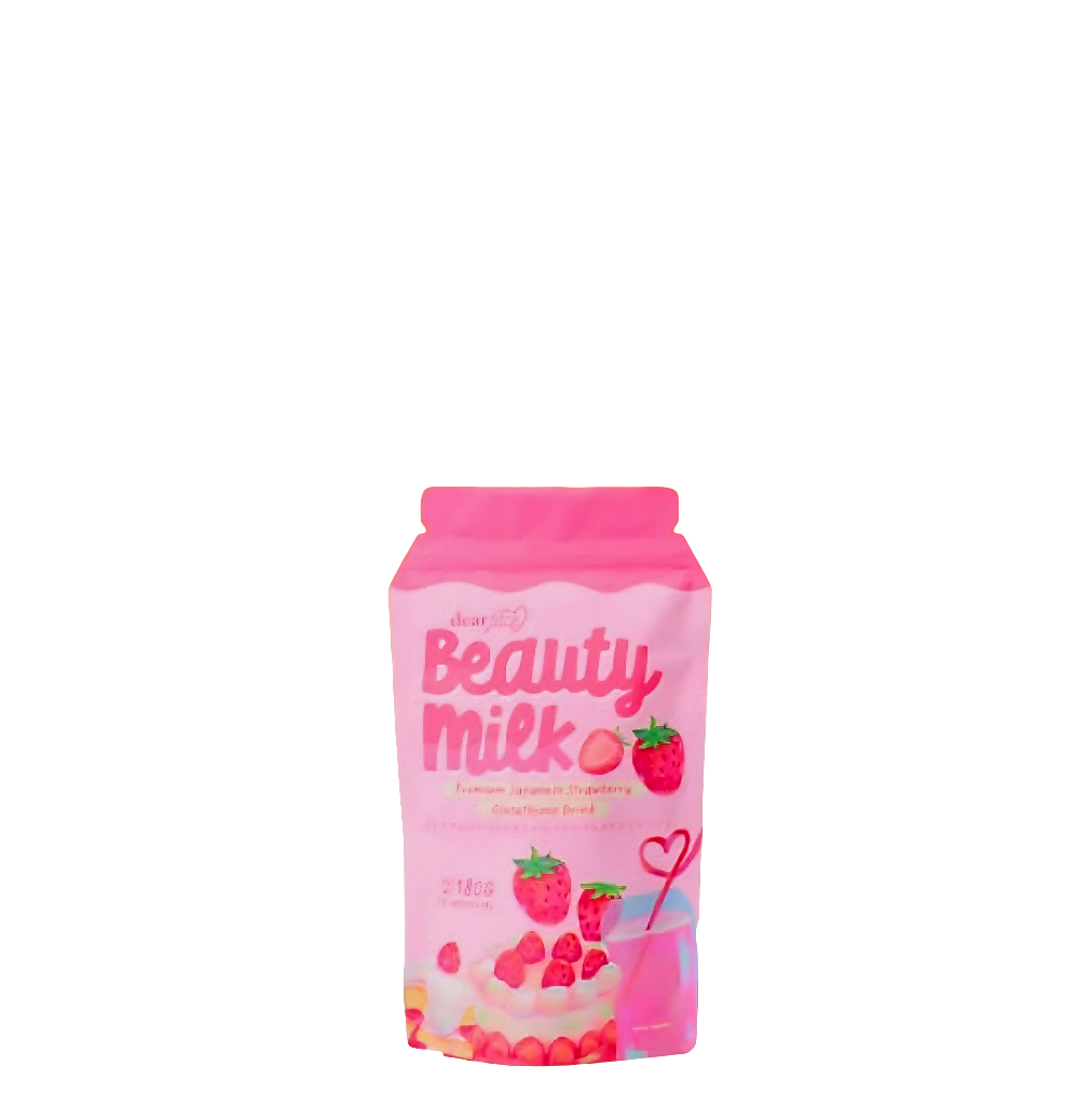🛒BULK BUY🛒DearFace Beauty Milk ICHIGO STRAWBERRY Premium Japanese Glutathione Drink 18g×10sachets (10-PACKS) (FREE SHIPPING)