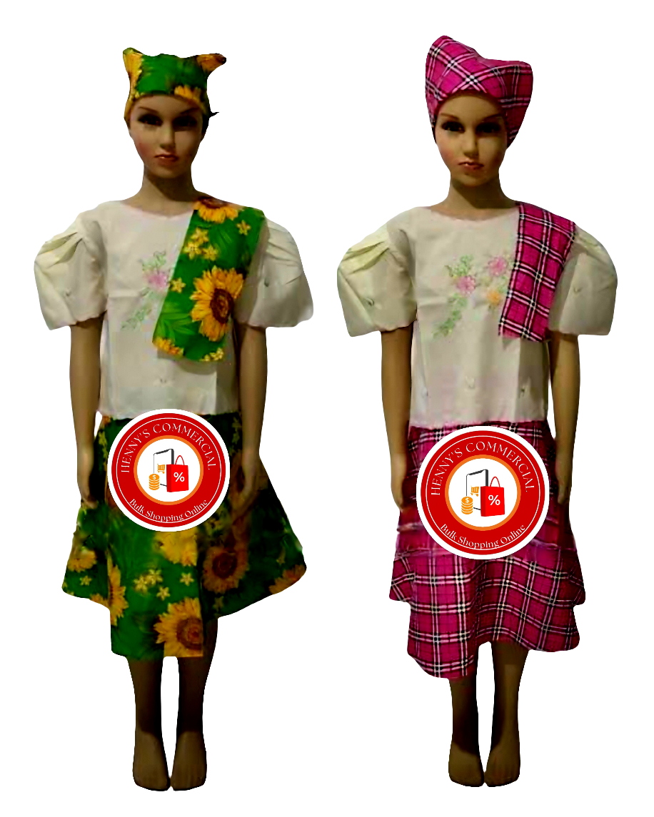 Baro at Saya Set (RED) X-SMALL SIZE (Girls/Kids)(Baro & Saya Only, No Headband & Shawl)