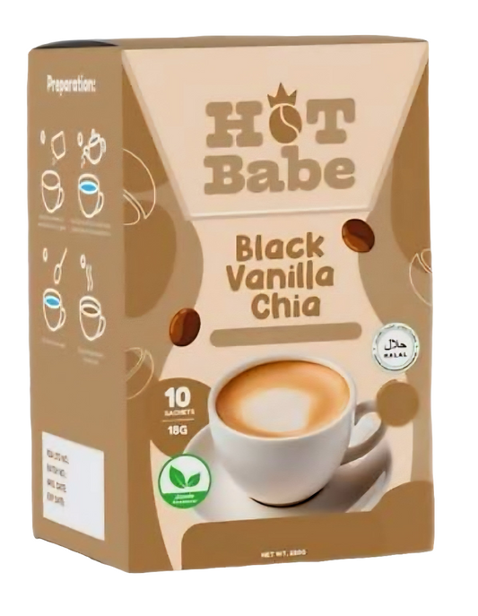 Hot Babe BLACK VANILLA CHIA 18g×10sachets