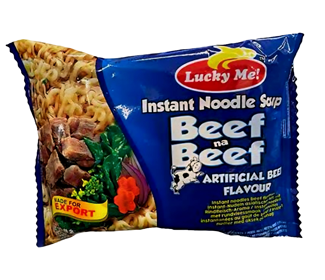 Lucky Me BEEF na BEEF Instant Noodle Soup 55g (1-Piece)