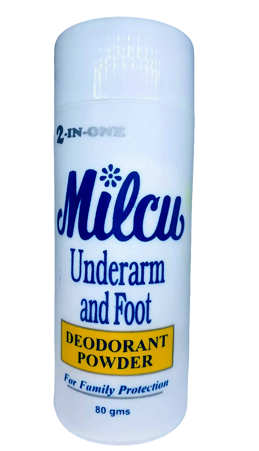 MILCU 2-in-1 Underarm & Foot Deodorant Powder 80g