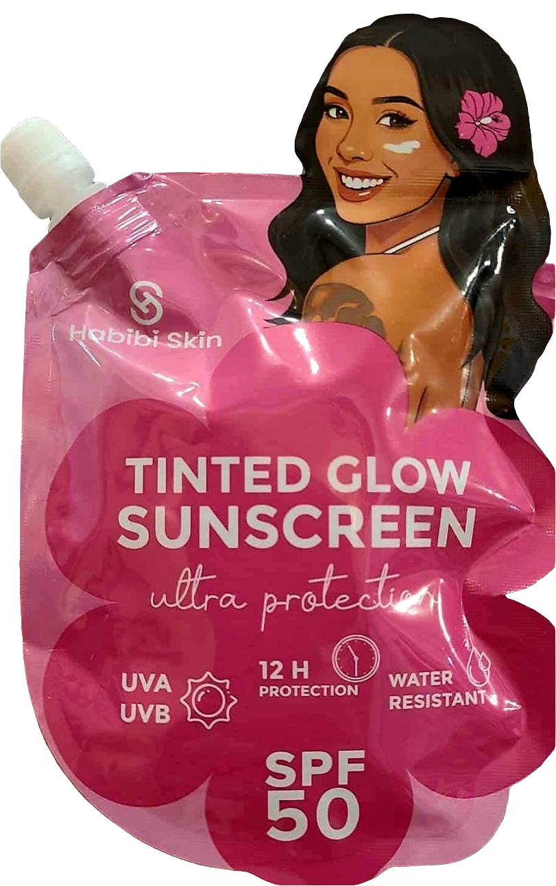Habibi Skin TINTED GLOW SUNSCREEN UVA/UVB SPF50 50ml Resealable Cap