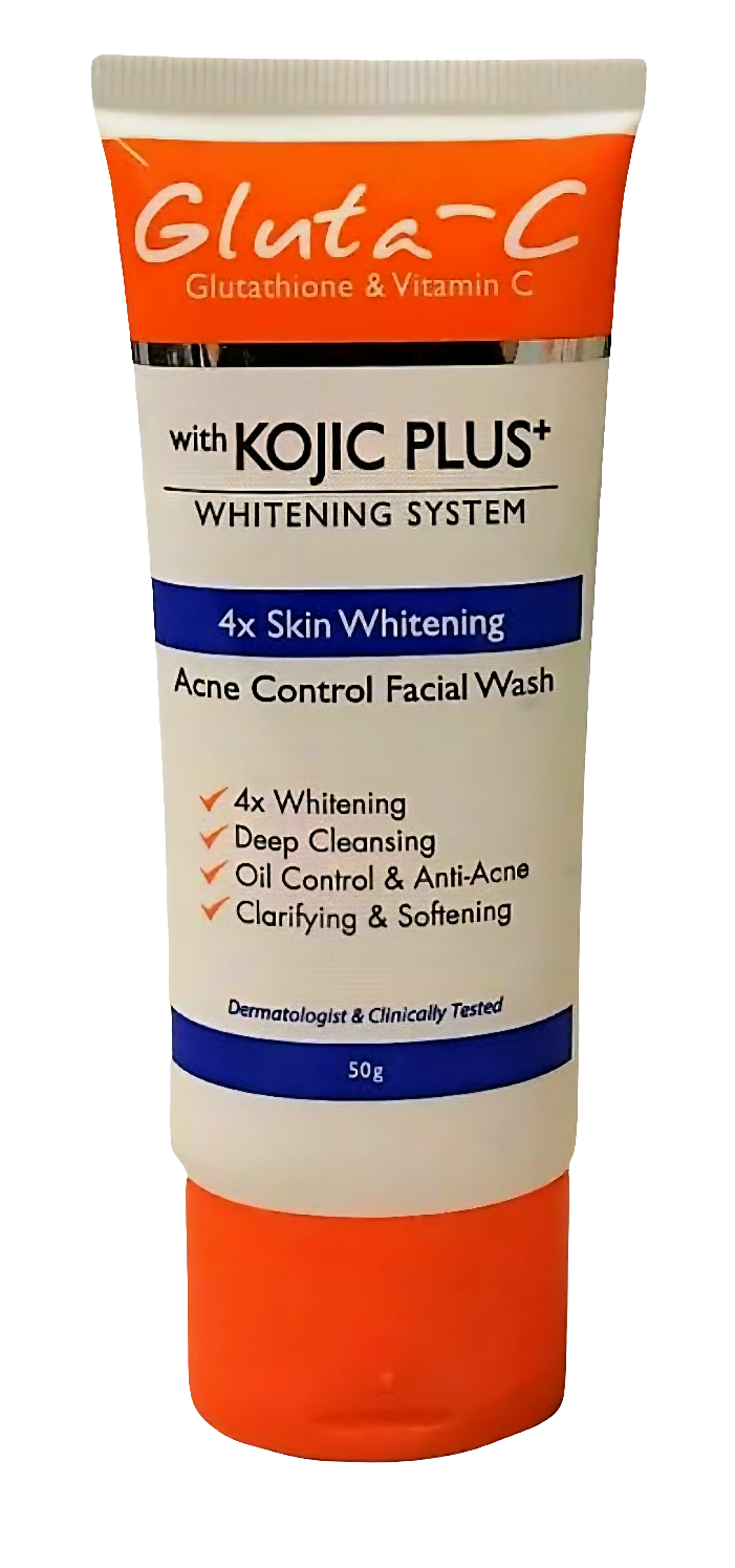 GLUTA-C Kojic Plus 4x Skin Whitening ACNE CONTROL Facial Wash 50g