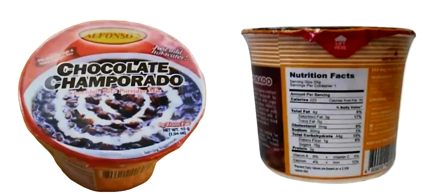 Alfonso's Instant Chocolate Champorado Cup 55g