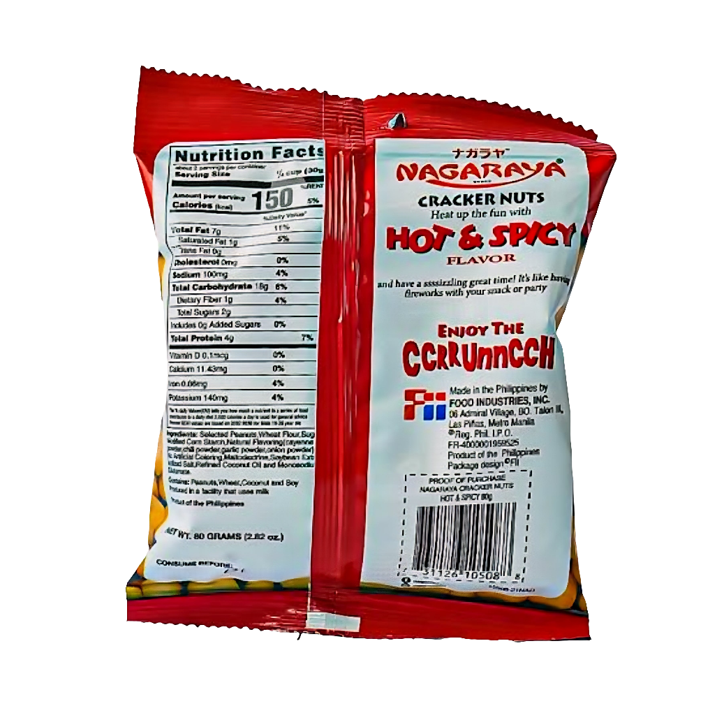 Nagaraya HOT & SPICY FLAVOR Cracker Coated Peanuts 160g