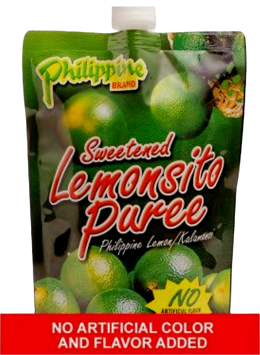 Philippine Brand Sweetened LEMONSITO PUREE 1-kilo Resealable Pouch