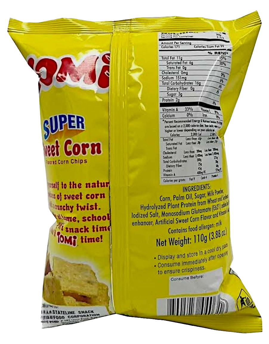 TOMI Super Sweet Corn Flavored Corn Chips 110g