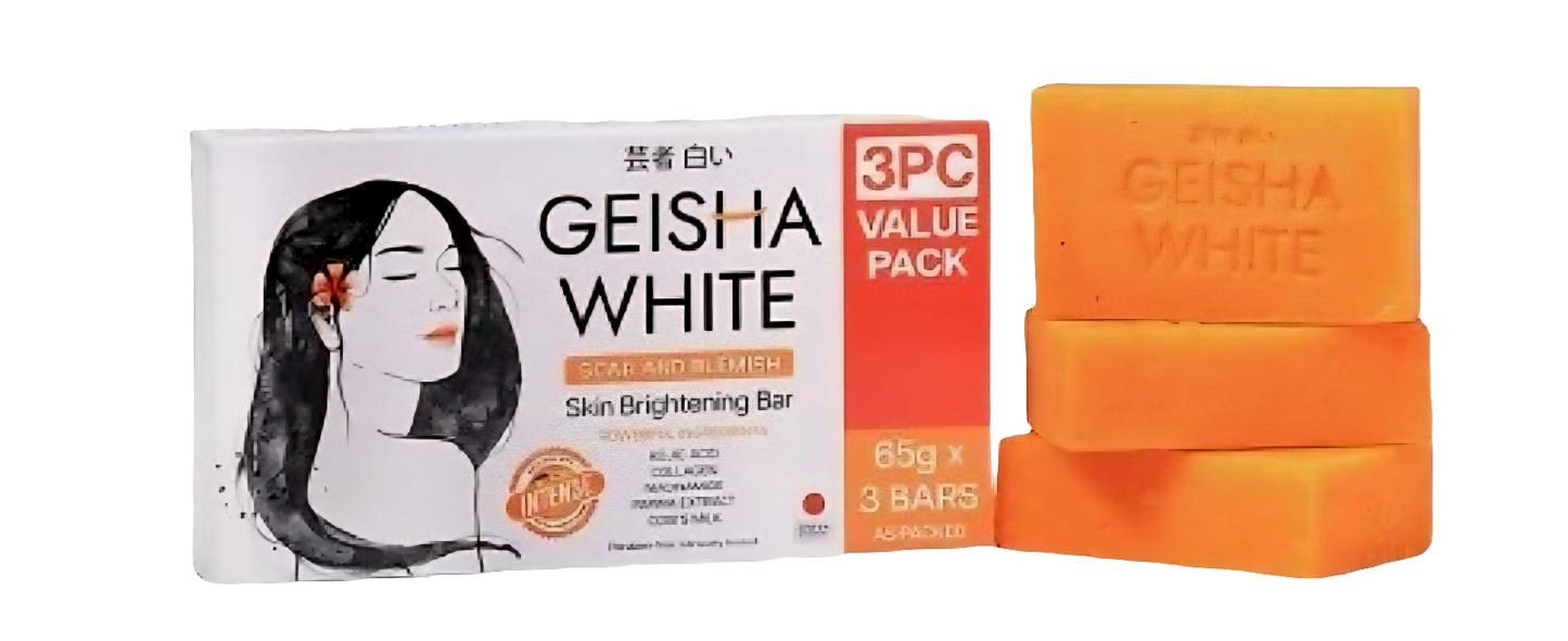 GEISHA WHITE INTENSE Scar & Blemish Skin Brightening Bar TRIPLE PACK 65g×3bars