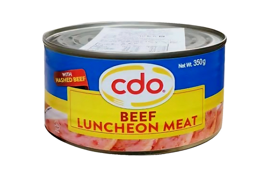 CDO Beef Luncheon Meat with Hashed 350g FLAT TIN