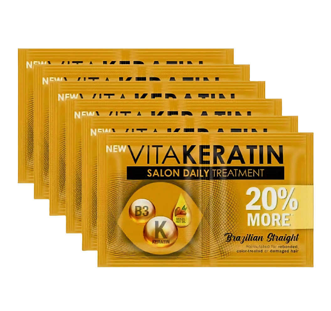 VitaKeratin BRAZILIAN STRAIGHT Salon Daily Treatment 24ml×12 sachets (1-dozen)