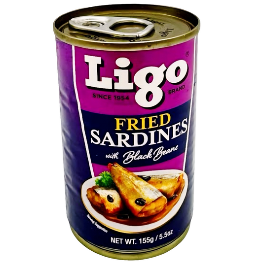 LIGO Fried Sardines with Black Beans 155g