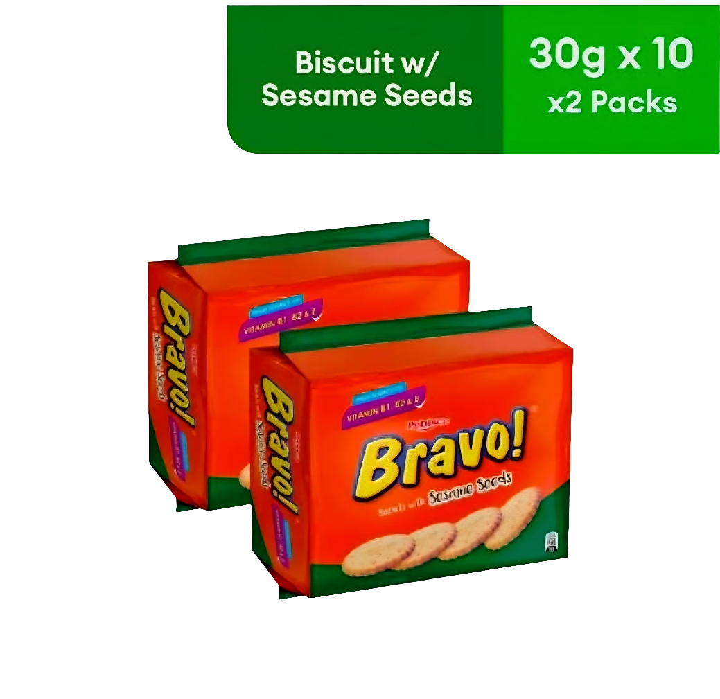 Rebisco BRAVO Sesame Biscuits 30g × 10pcs