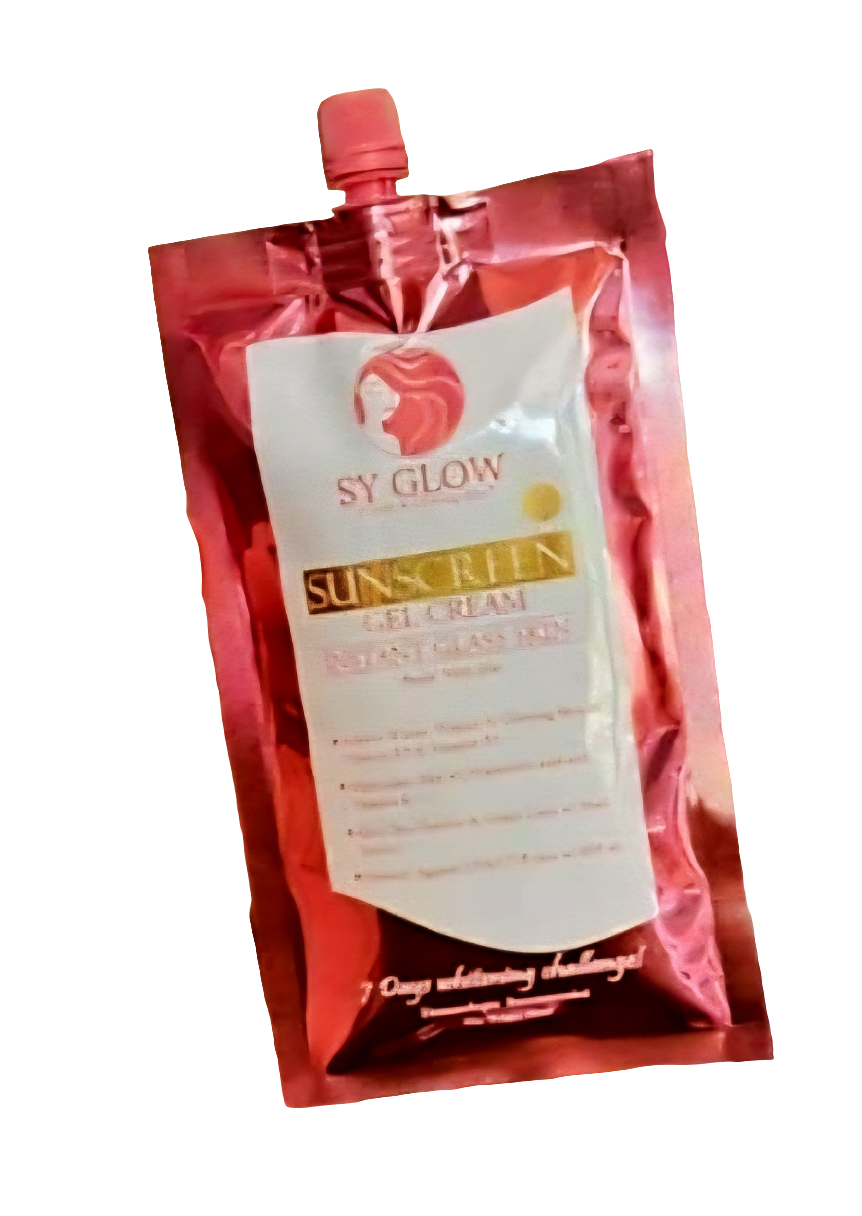 SY GLOW SUNSCREEN Gel Cream Instant Glass Skin SPF40 50ml Resealable Pouch