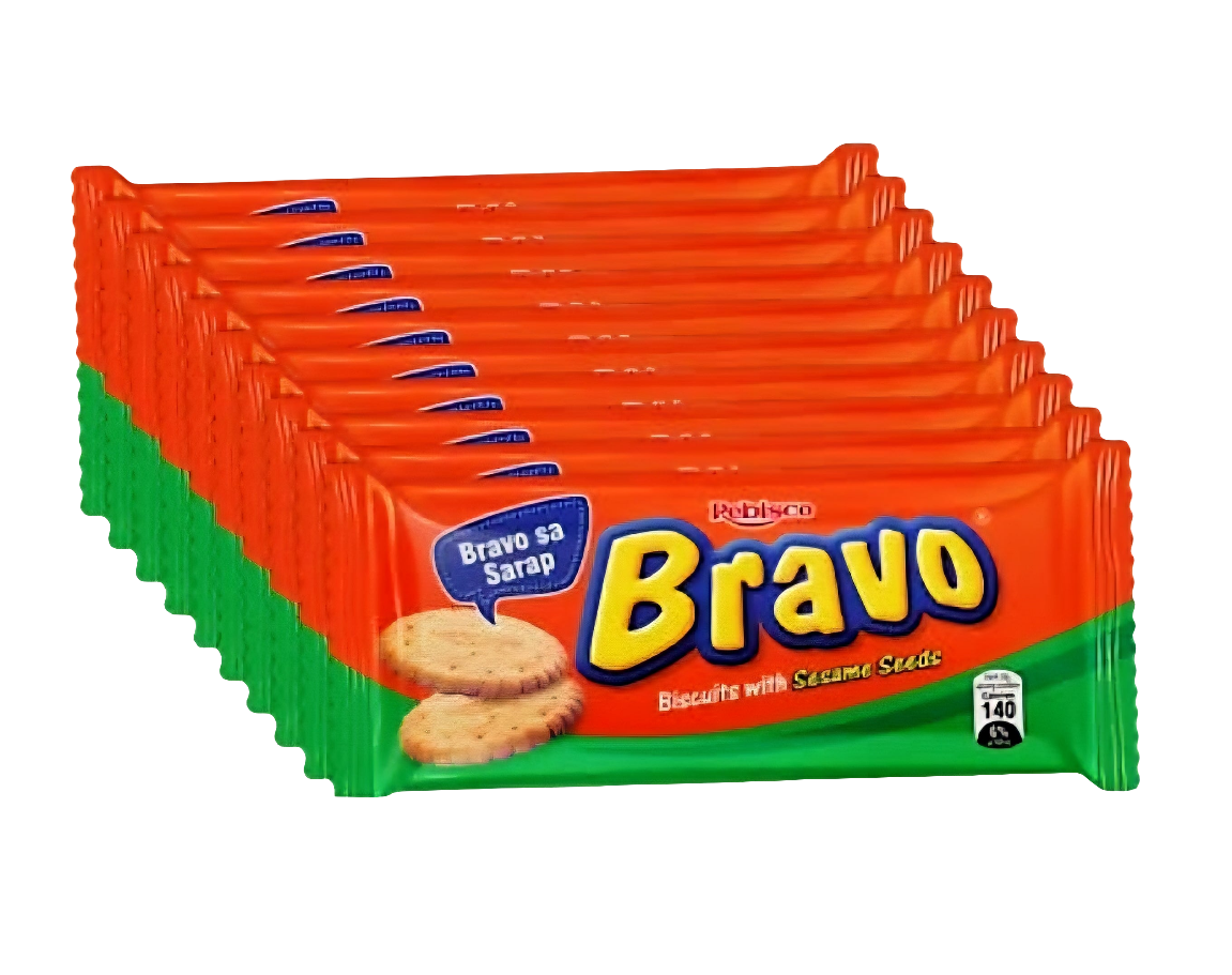 Rebisco BRAVO Sesame Biscuits 30g × 10pcs