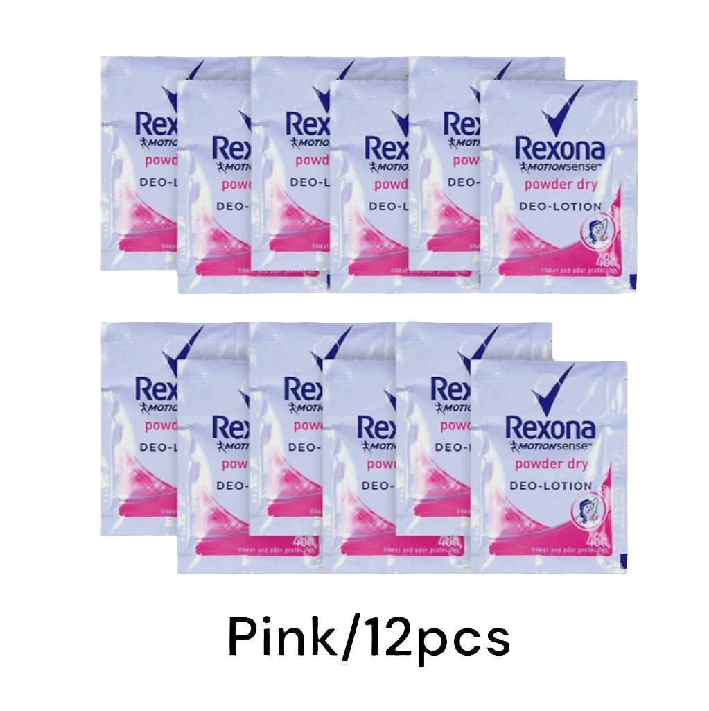 REXONA Women POWDER DRY + BRIGHTENING DEO-LOTION 3ml×12sachets Hanger (TRAVEL SIZE)
