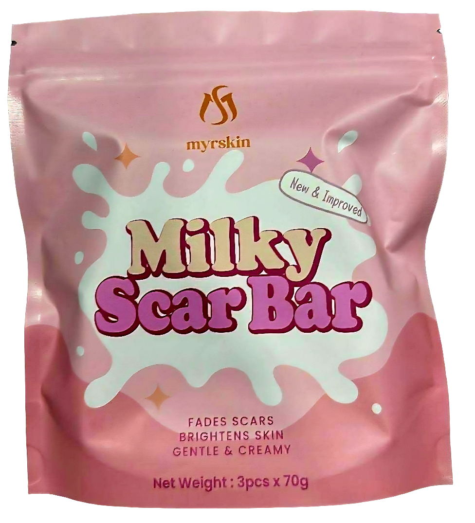 Myrskin MILKY SCAR BAR Fades & Brightens Scars 70gx3pcs Pack (210g)