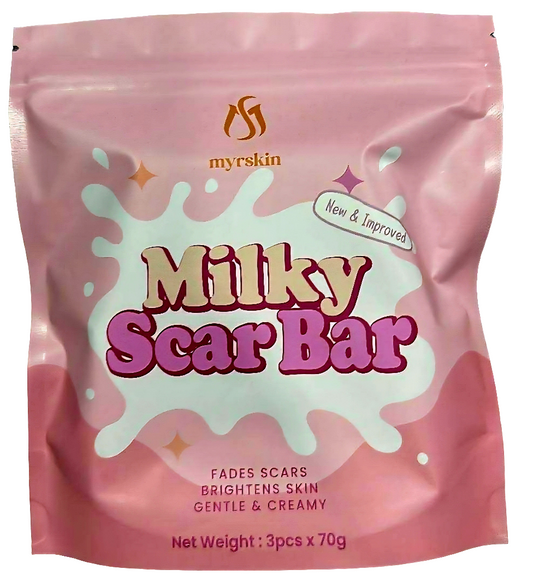 Myrskin MILKY SCAR BAR Fades & Brightens Scars 70gx3pcs Pack (210g)
