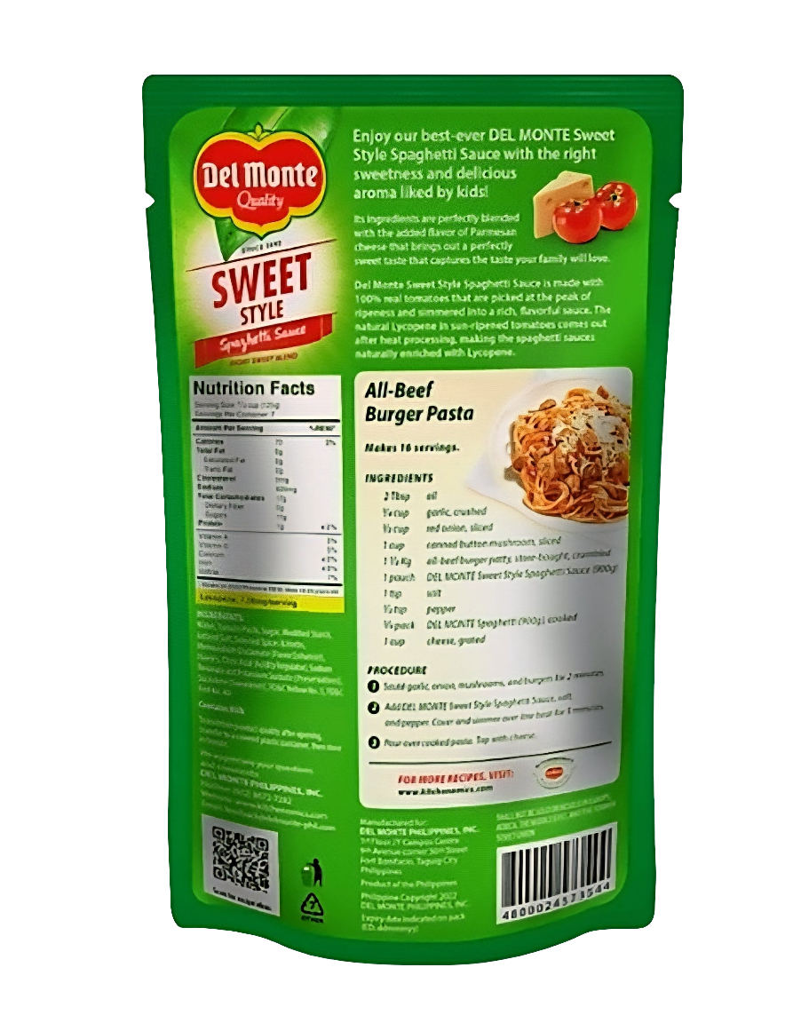 Del Monte SWEET STYLE Spaghetti Sauce 900g