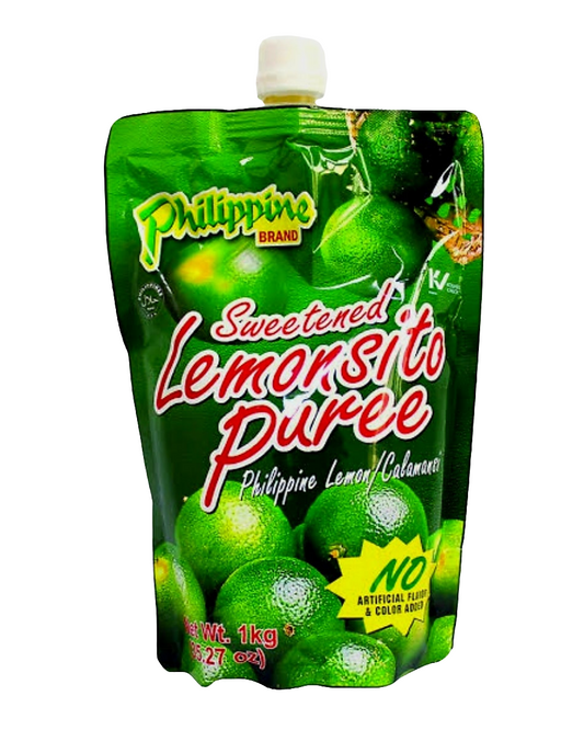 Philippine Brand Sweetened LEMONSITO PUREE 1-kilo Resealable Pouch