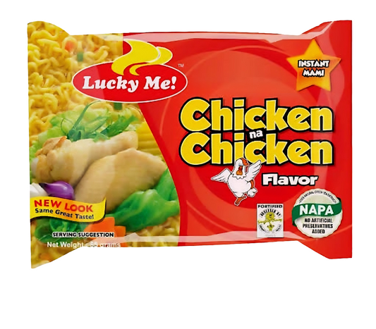 Lucky Me CHICKEN NA CHICKEN Instant Noodles 55g×6pcs (6-Pack)
