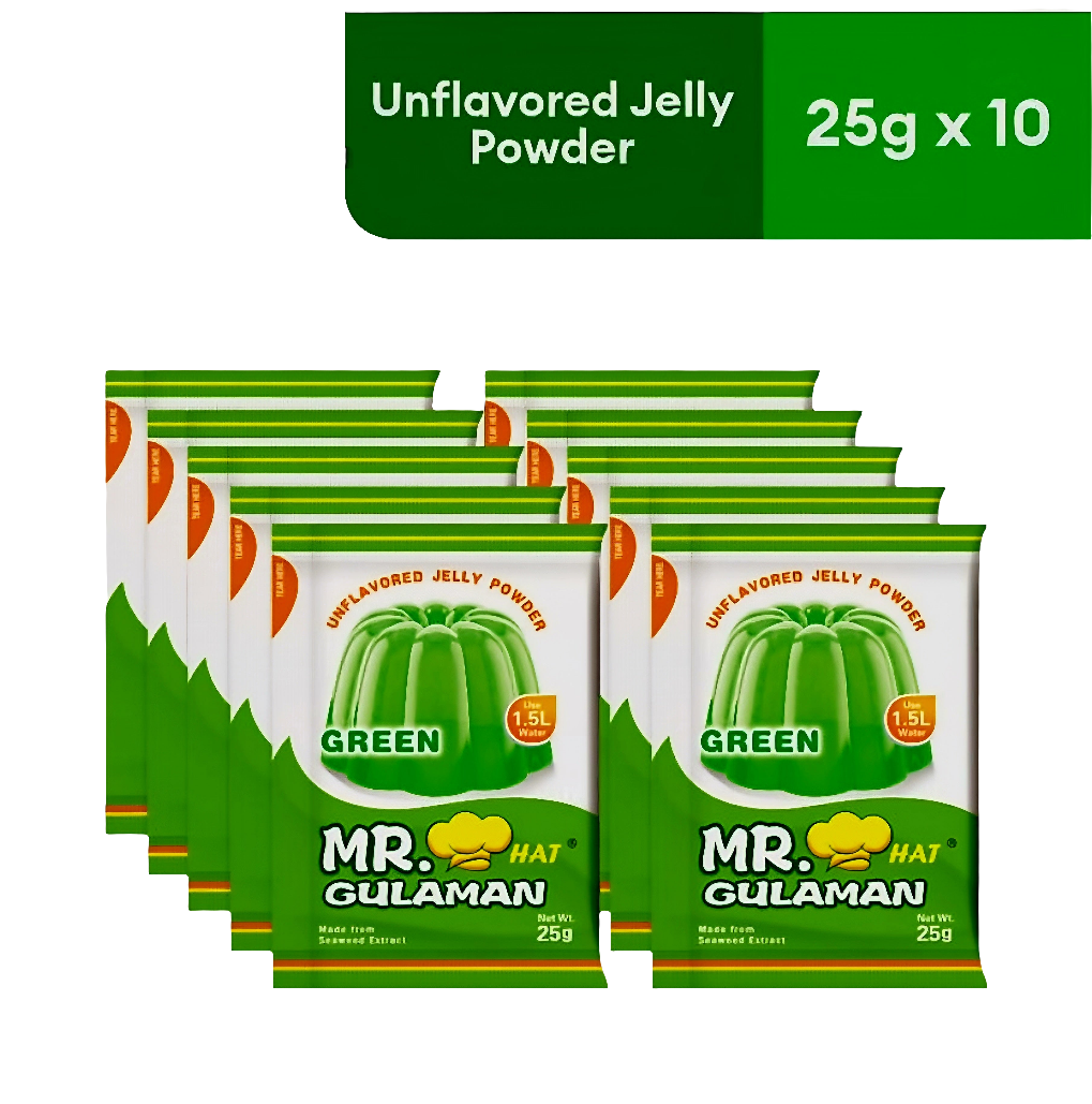 Mr. Hat UNFLAVORED GREEN GULAMAN 25g×10sachets (BOX)