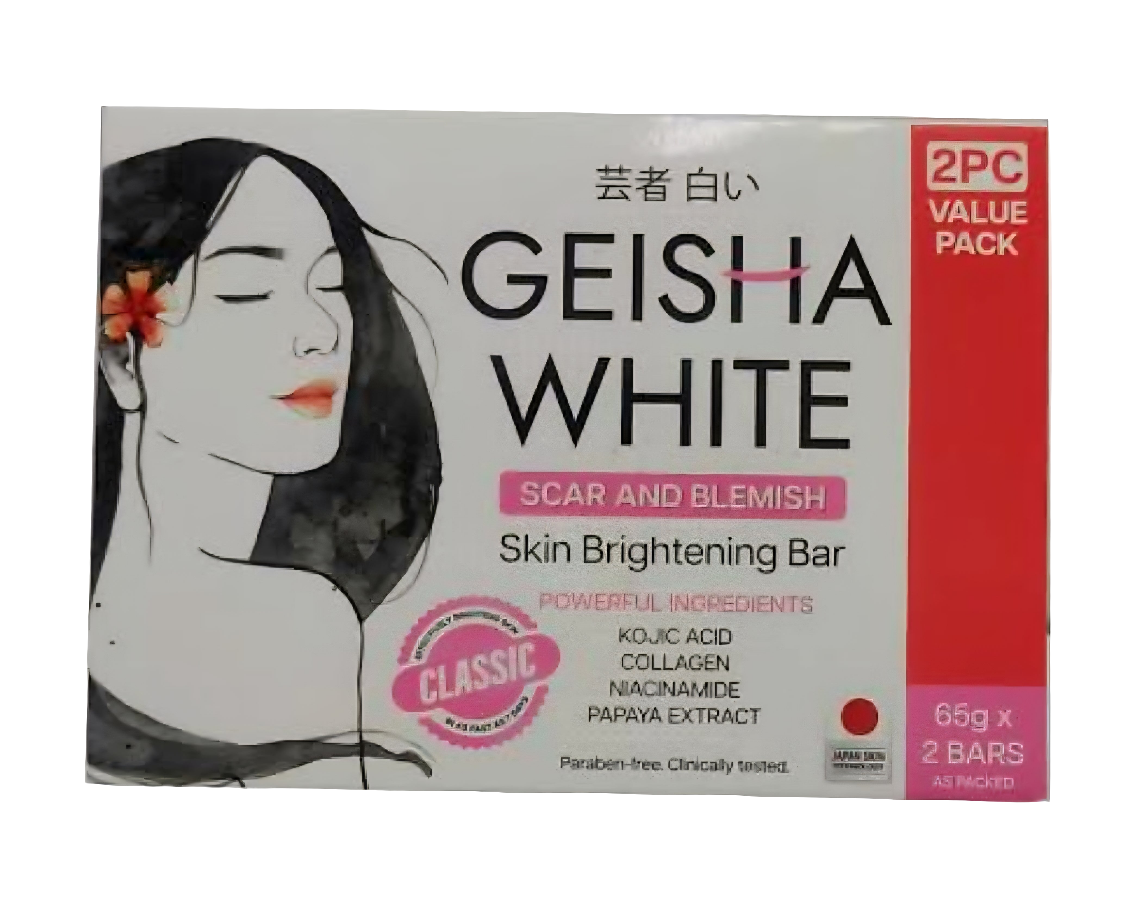 GEISHA WHITE CLASSIC Scar & Blemish Skin Brightening Bar TWINPACK 65g×2bars