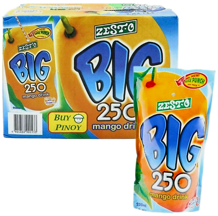 ZEST.O BIG 250 MANGO JUICE DRINK 250ML (BOX)