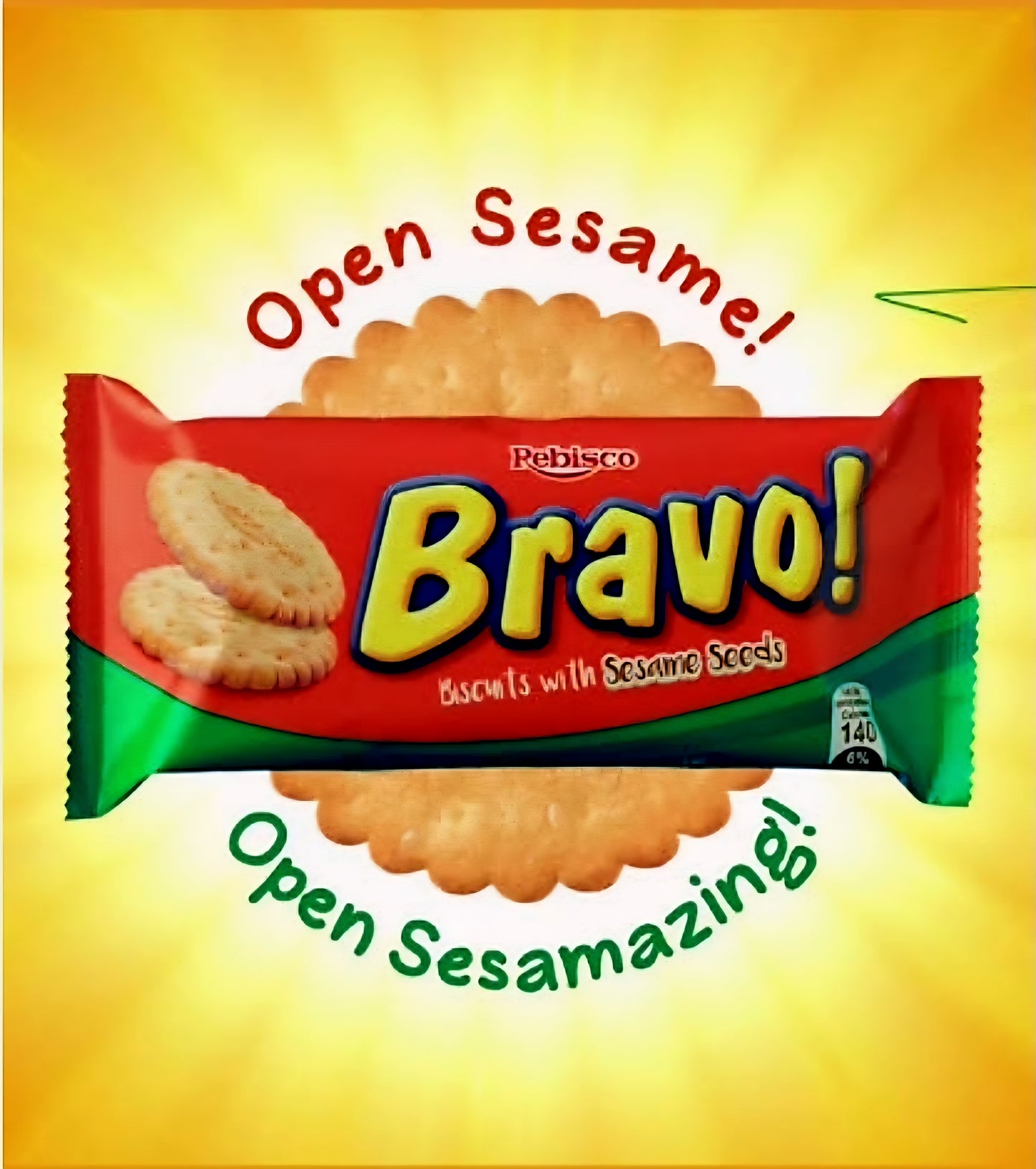 Rebisco BRAVO Sesame Biscuits 30g × 10pcs