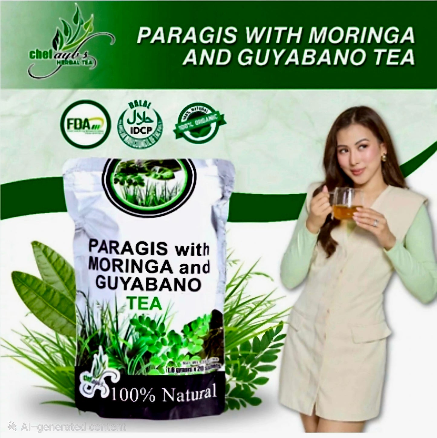 Chef Aybs PARAGIS with MORINGA & GUYABANO TEA 1.8g×20 Teabags