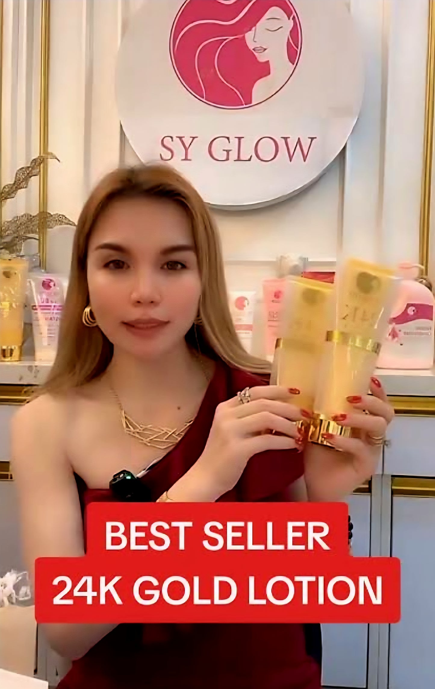 SY GLOW 24K GOLD LUMINOUS Brightening Whitening Lotion SPF75 250ml